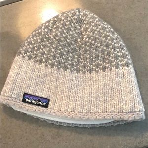 Patagonia grey woven beanie